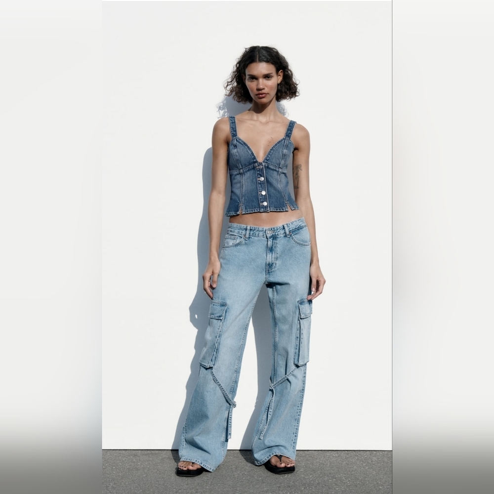 ZARA Belt Loop Cargo Jeans